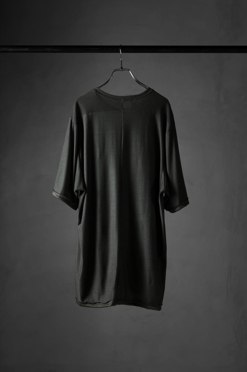 KLASICA BIG T OVER SIZED POCKET TEE / BRETHABLE WOOL REBIRTH JERSEY