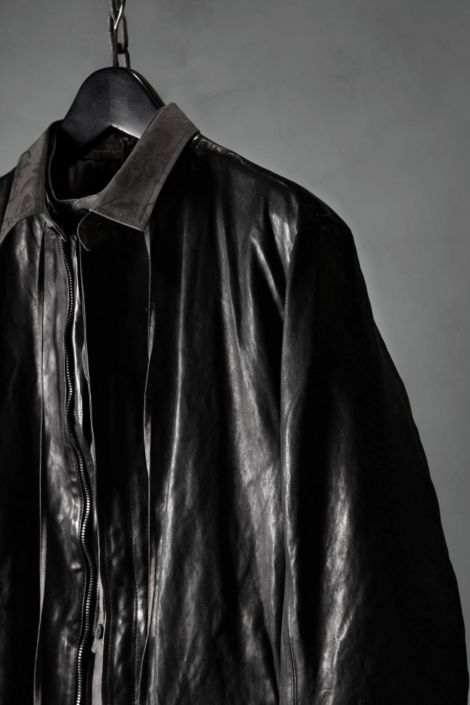 incarnation HORSE LEATHER NO-COLLAR JACKET PMT-1 / OBJECT DYED