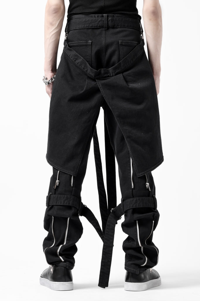 N/07 SEDITIOUS BONDAGE TROUSERS / BLEACHED BLACK DENIM 