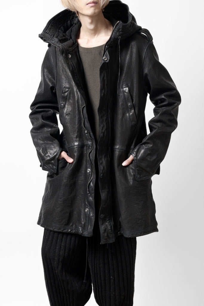 ISAMU KATAYAMA BACKLASH MODS COAT/GOAT LEATHER (GARMENT + SPRAY DYED)