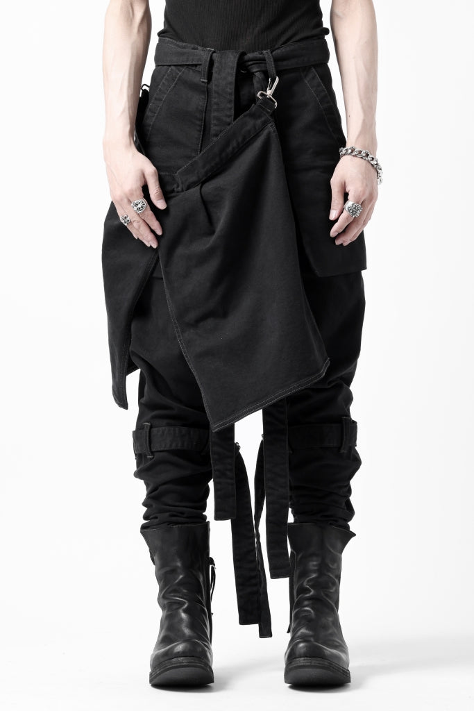 N/07 SEDITIOUS BONDAGE TROUSERS / BLEACHED BLACK DENIM 