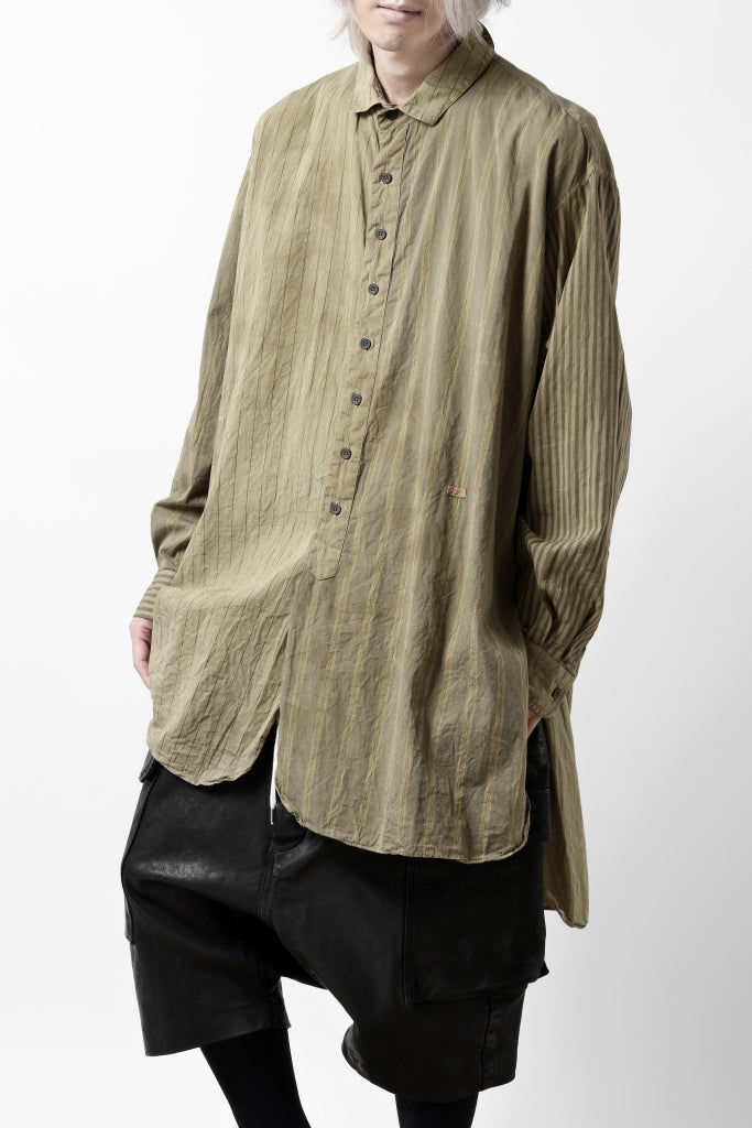 KLASICA REGULAR COLLAR OVER SIZED SHIRT / GARMENT NATURAL DYED