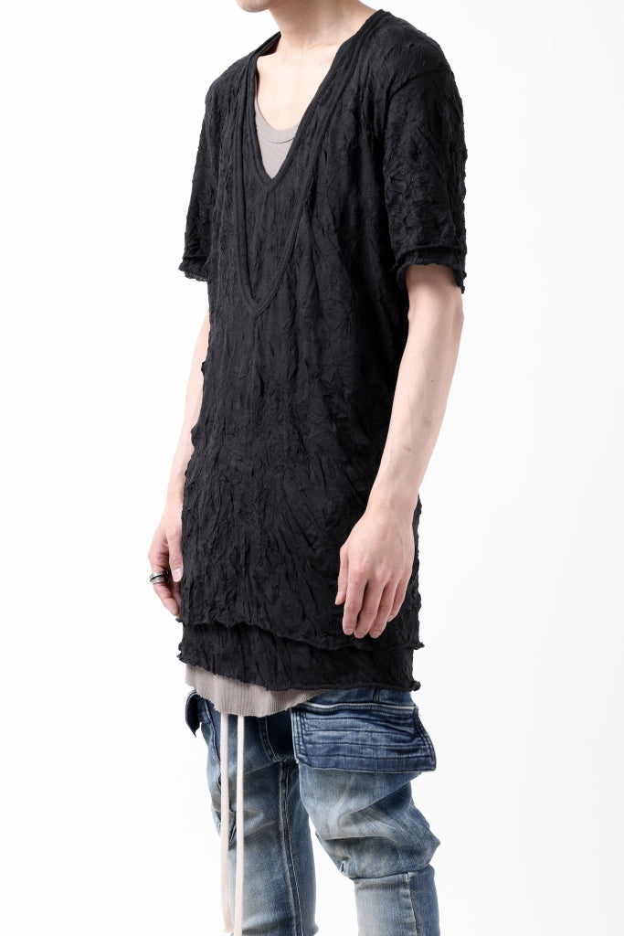 A.F ARTEFACT "CRUMPLE" DOUBLE LAYER T-SHIRT