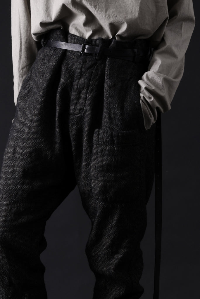 masnada BAGGY AVIATOR PANTS / OVER DYED HEMP AND WOOL