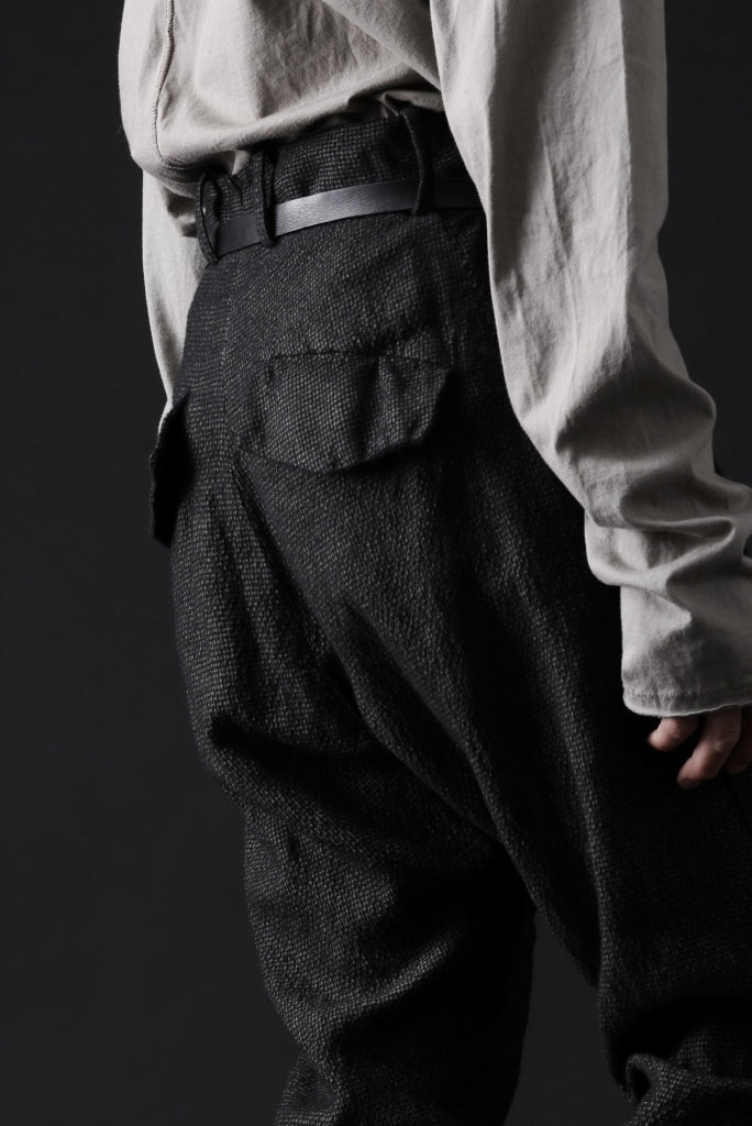 masnada BAGGY AVIATOR PANTS / OVER DYED HEMP AND WOOL