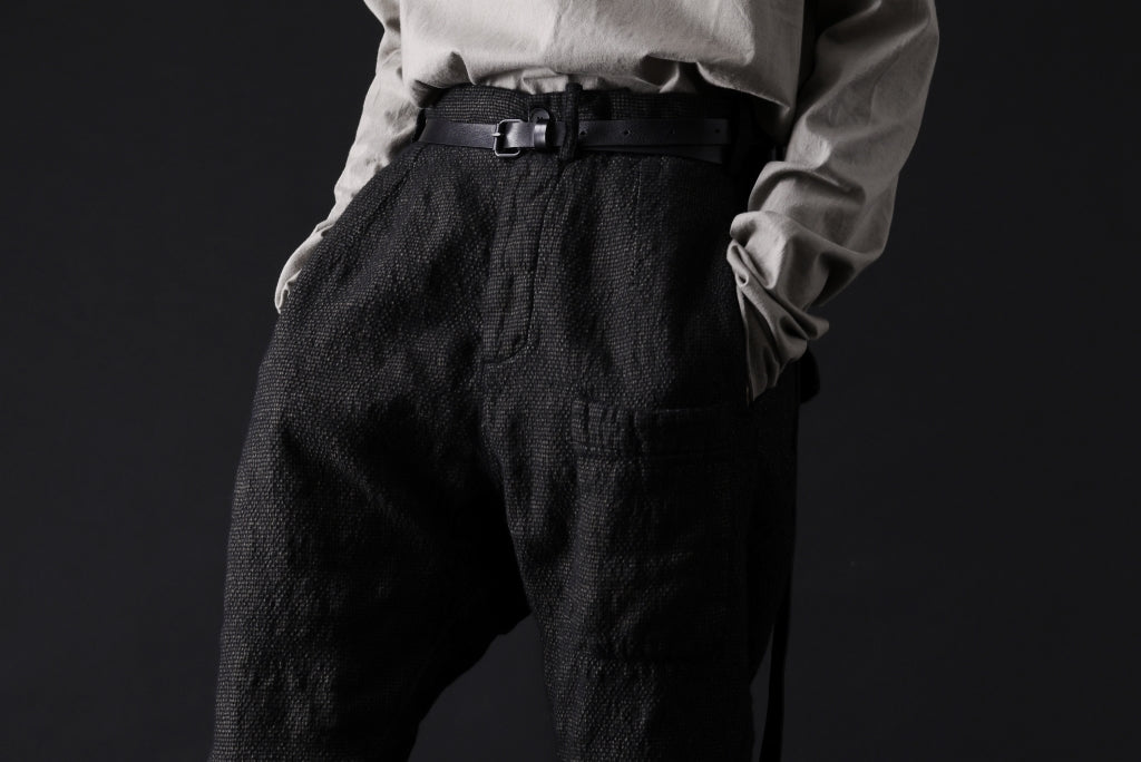 masnada BAGGY AVIATOR PANTS / OVER DYED HEMP AND WOOL