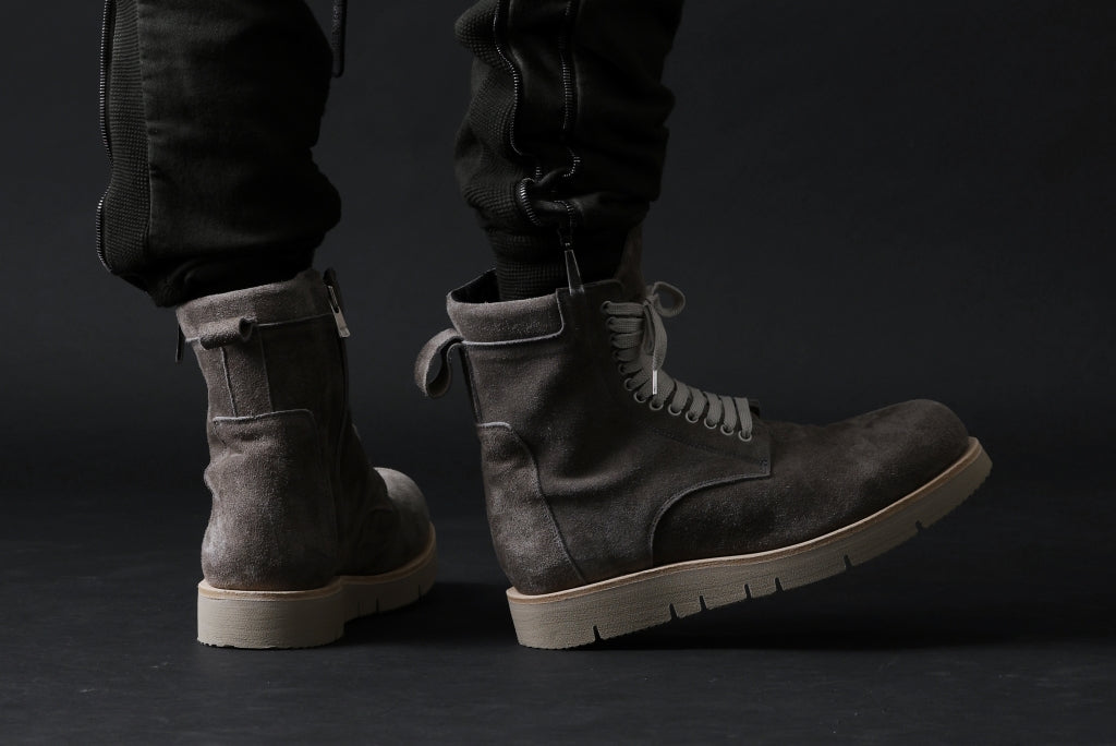 A.F ARTEFACT x Portaille LACE-UP SIDE ZIP BOOTS / SOFT SUEDE