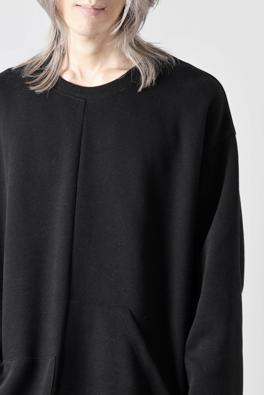 A.F ARTEFACT ASYMMETRY LOOP HEM TOP / COPE KNIT JERSEY