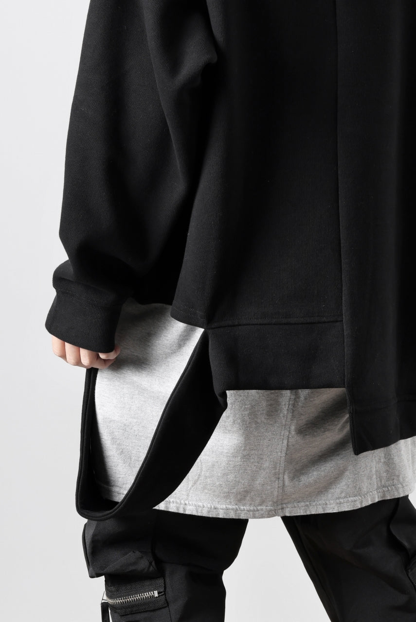 A.F ARTEFACT ASYMMETRY LOOP HEM TOP / COPE KNIT JERSEY