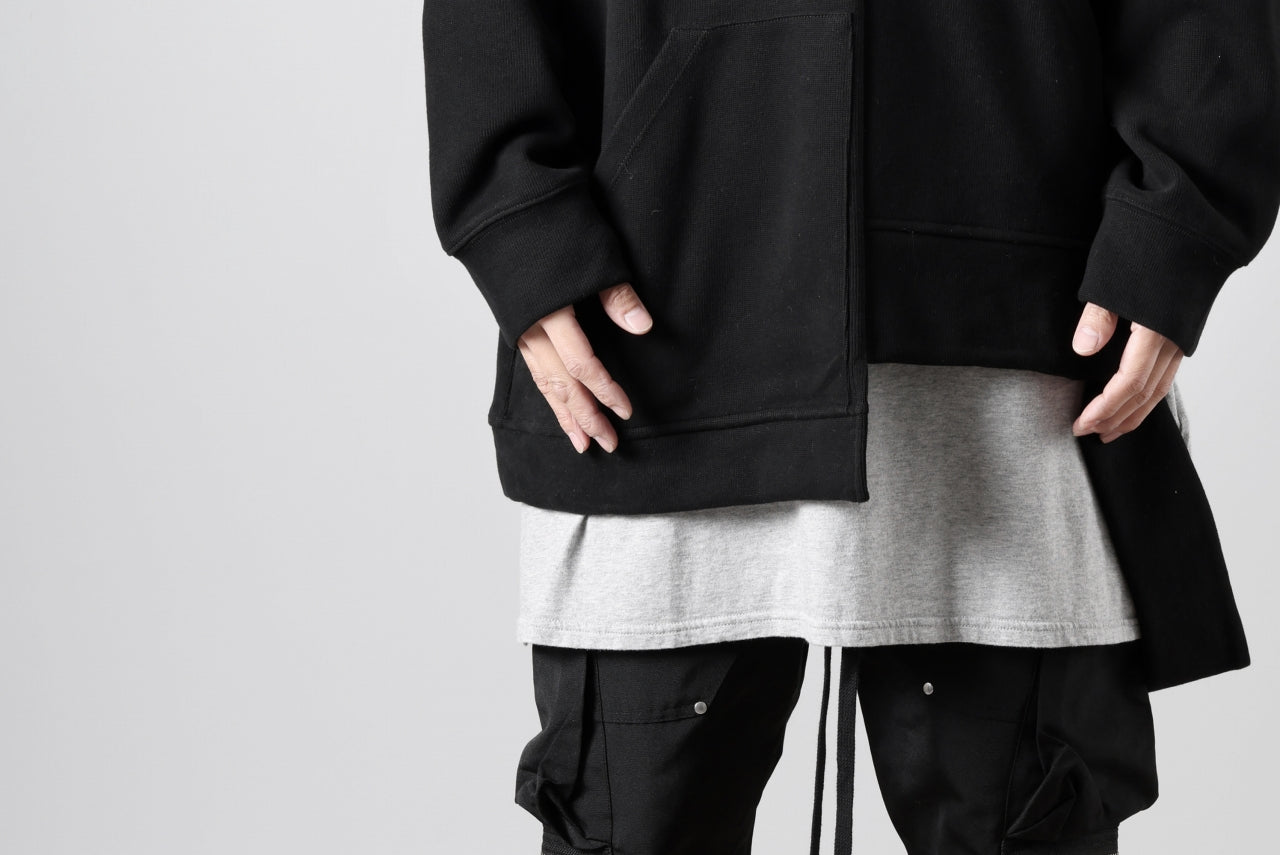 A.F ARTEFACT ASYMMETRY LOOP HEM TOP / COPE KNIT JERSEY