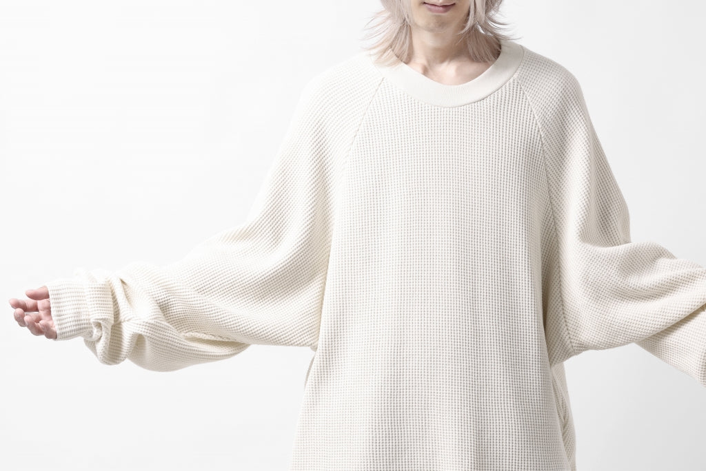 A.F ARTEFACT OVER SIZED DOLMAN LONG PULL OVER / WAFFLE COTTON JERSEY