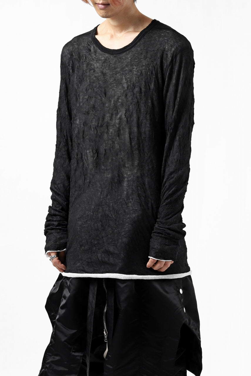 A.F ARTEFACT CRUMPLE DOUBLE LAYER JERSEY L/S