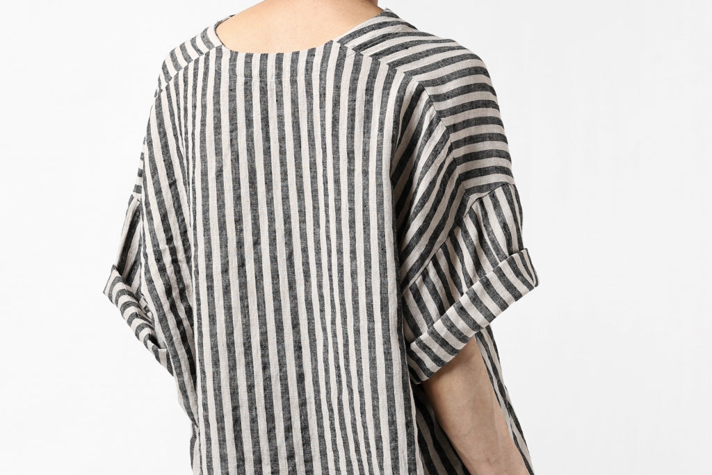 _vital exclusive minimal tunica tops / vintage farmers stripe linen