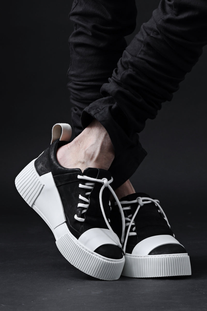 BORIS BIDJAN SABERI HORSE LEATHER LOW CUT SNEAKER / WASHED AND HAND TREATED "BAMBA2.1" 