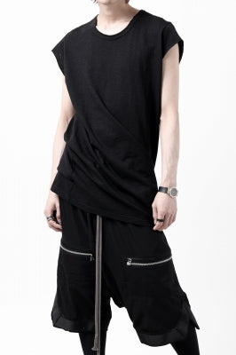 A.F ARTEFACT FRENCH SLEEVE TANK TOP / SLAB JERSEY