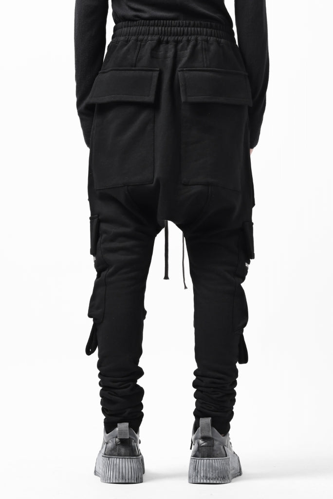 A.F ARTEFACT FLAP ZIP SARROUEL SKINNY PANTS / COTTON SWEAT