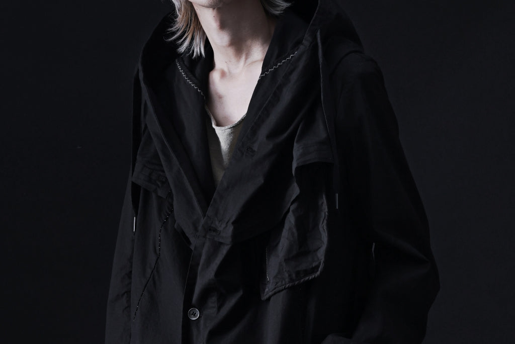 masnada CROPPED LOOSE POCKET PARKA JACKET / STRETCH COTTON RIPSTOP