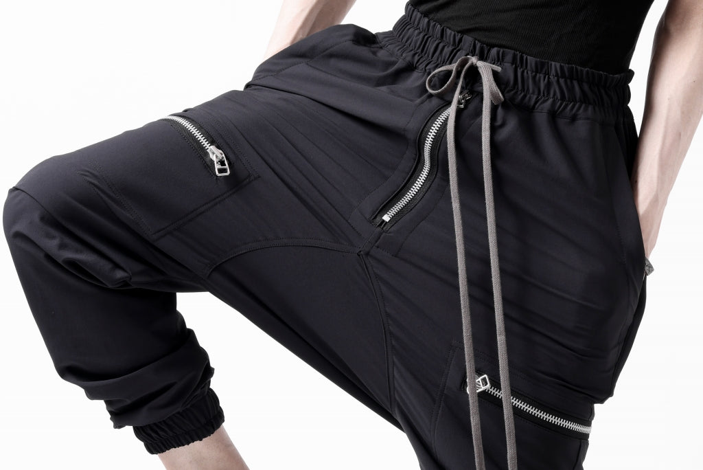 A.F ARTEFACT FRONT ZIP SARROUEL EASY PANTS / STRETCH NYLON