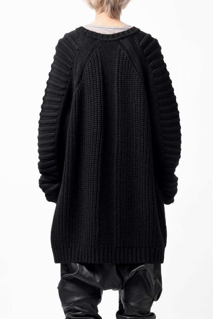 A.F ARTEFACT LOWGAUGE CABLE KNIT PULLOVER LADDER-SLEEVE