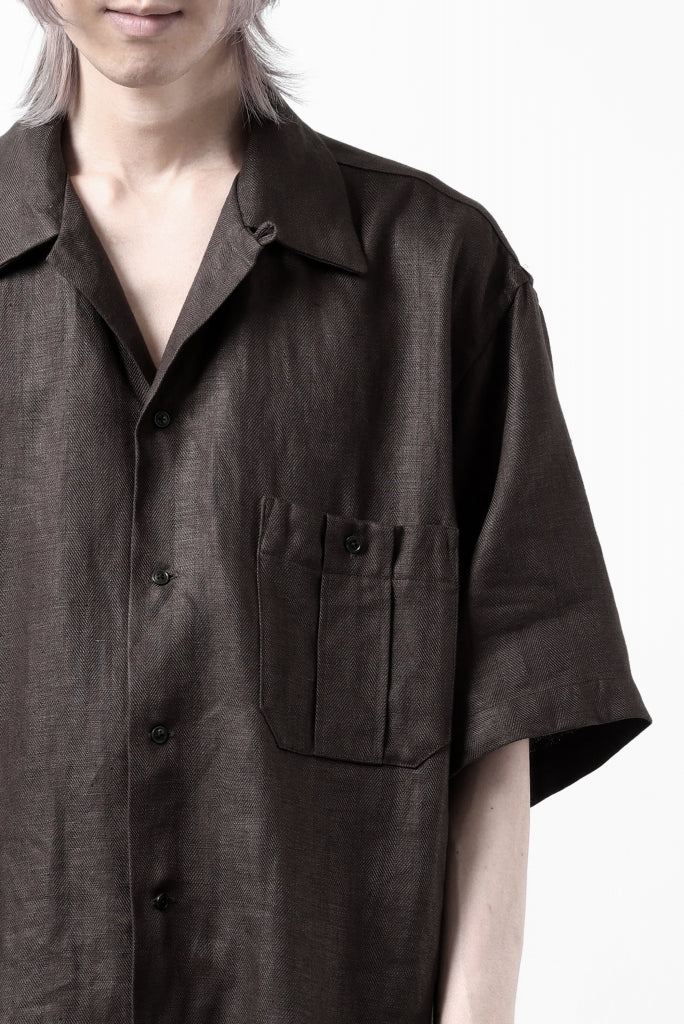 COLINA SAFARI SHIRT / SAFILIN LINEN HERRINGBONE