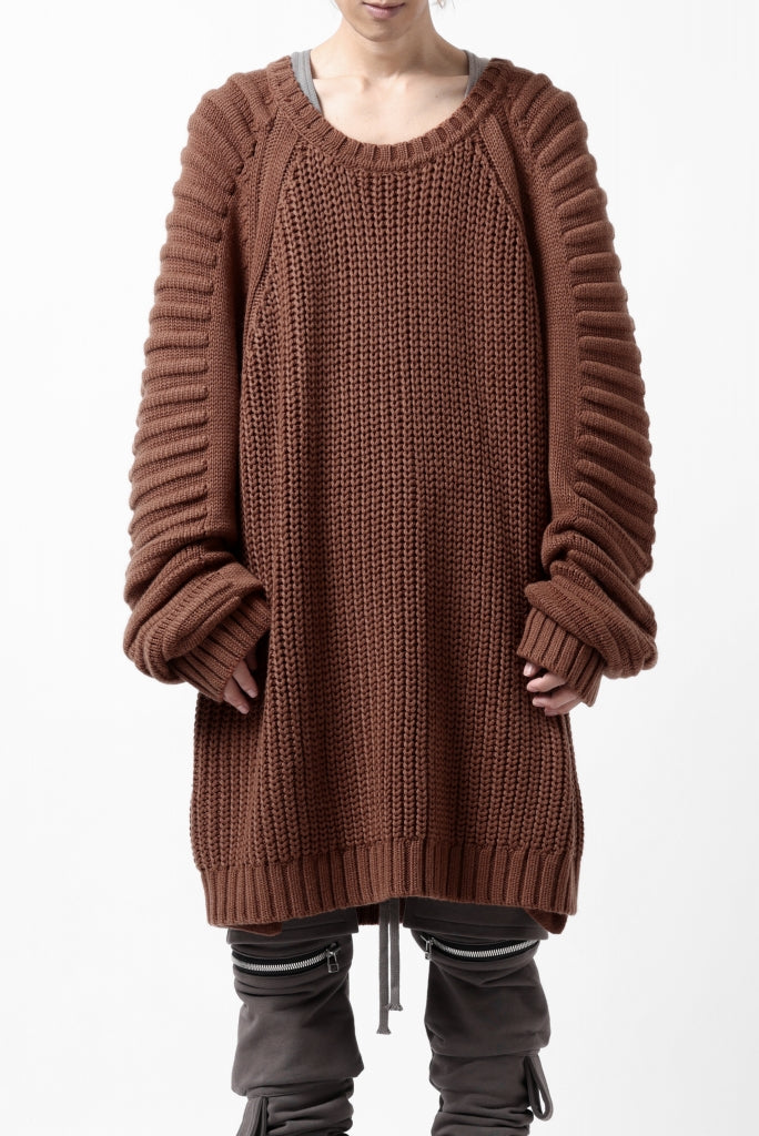 A.F ARTEFACT LOWGAUGE CABLE KNIT PULLOVER LADDER-SLEEVE