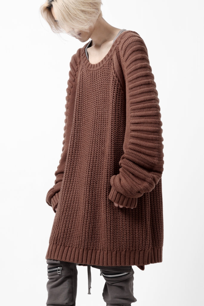 A.F ARTEFACT LOWGAUGE CABLE KNIT PULLOVER LADDER-SLEEVE