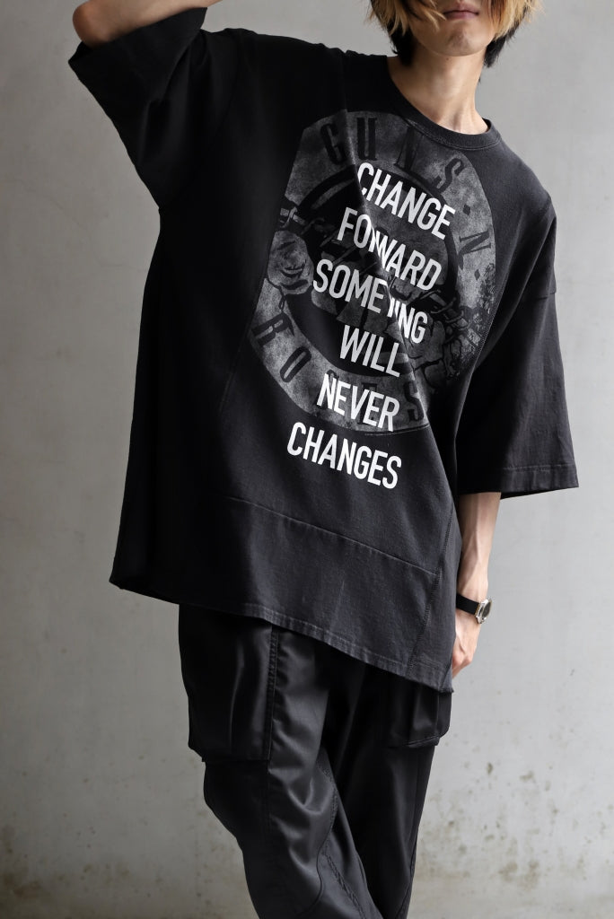 CHANGES VINTAGE REMAKE MULTI PANEL BAND TEE (BLACK #E)