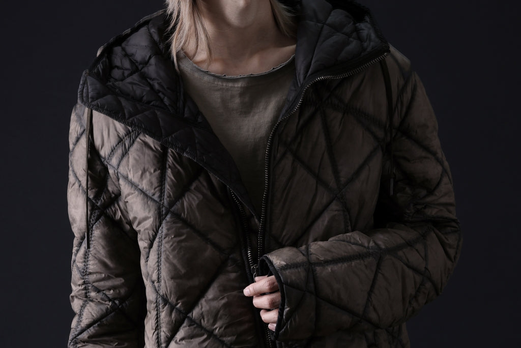 masnada QUILTED HOOD JACKET / OVER STUFFED PAPER NYLON