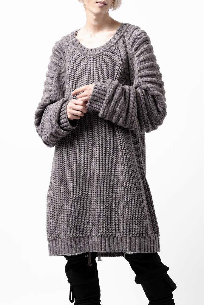 A.F ARTEFACT LOWGAUGE CABLE KNIT PULLOVER LADDER-SLEEVE