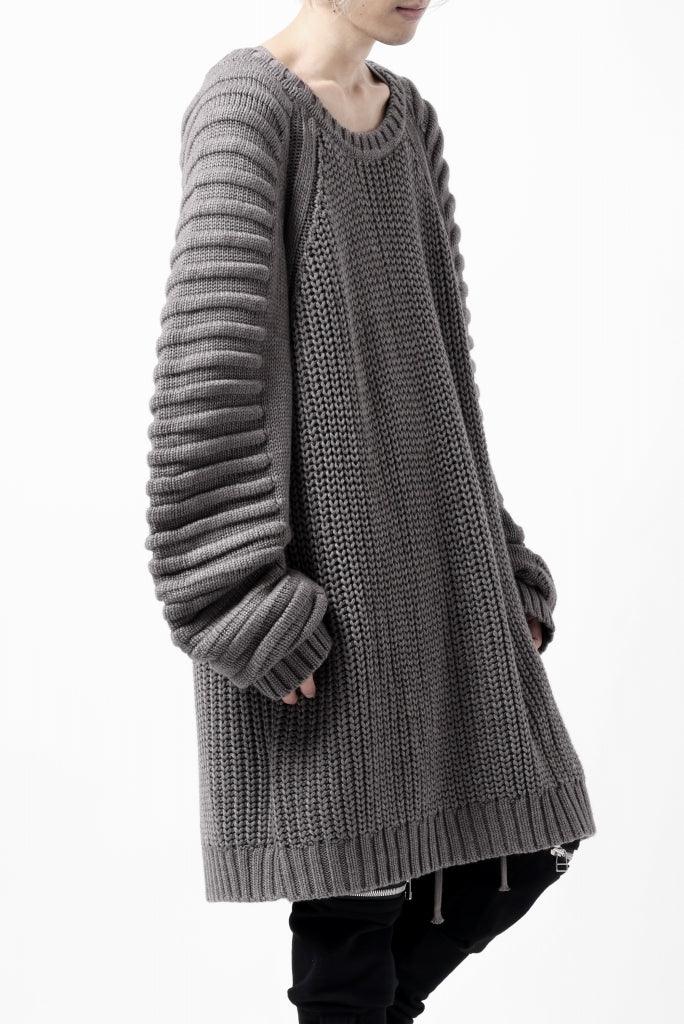 A.F ARTEFACT LOWGAUGE CABLE KNIT PULLOVER LADDER-SLEEVE