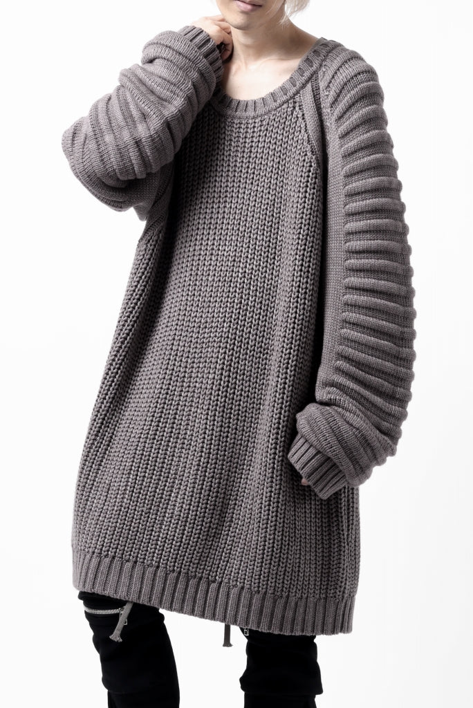 A.F ARTEFACT LOWGAUGE CABLE KNIT PULLOVER LADDER-SLEEVE