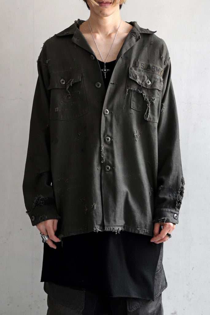 RESURRECTION HANDMADE distressed army shirt