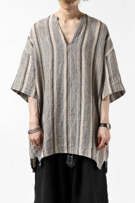 _vital exclusive minimal tunica tops / antique random stripe linen