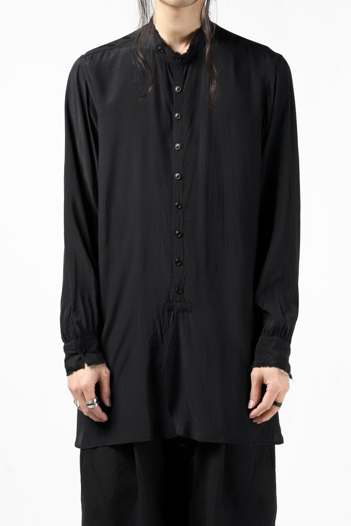 [ Shirt ] KLASICA exclusive SH-021 LONG SHIRT / FUJI ETTE Price / ￥30,800 - (in tax) Size / 2,3 (*Fitting;2) Color / Black Material / Fuji-Ette (Rayon)