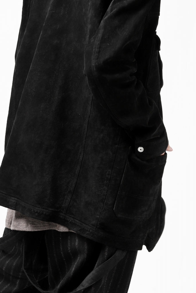 ISAMU KATAYAMA BACKLASH COVERALL JACKET / REVERSE CALF OBJECT DYED