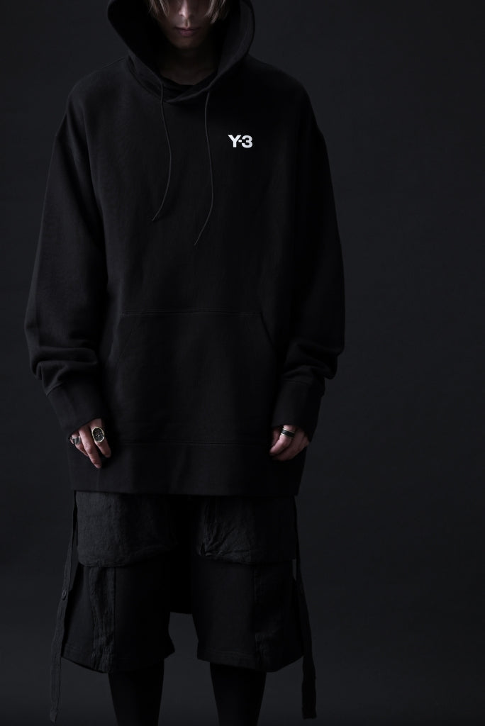 Y-3 Yohji Yamamoto UNISEX CHEST LOGO HOODIE PARKA / FRENCH TERRY