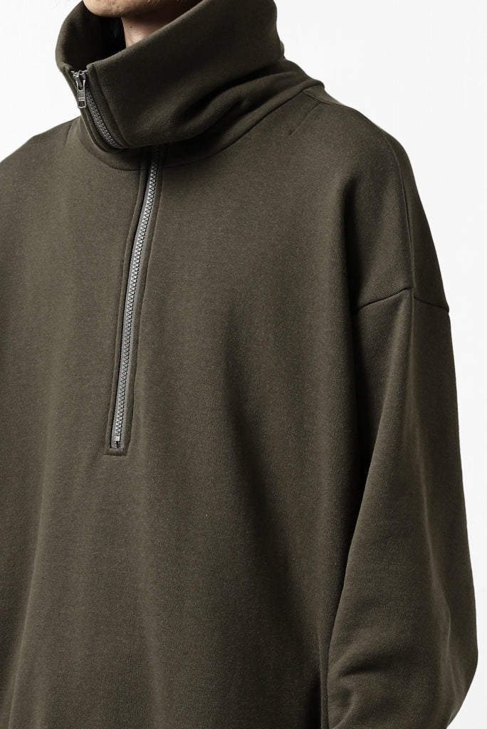 Y's HIGH-COLLAR HALF ZIP SWEAT SHIRT