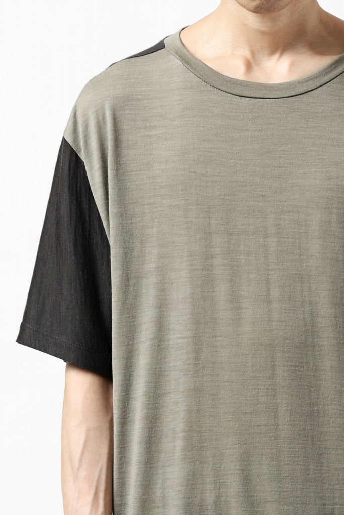 CAPERTICA ASYMMETRY BI COLOR TEE / SUPER120S WASHABLE WOOL