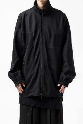 Y's.... PANELED ZIP BLOUSON / SUPER 120's DOESKIN