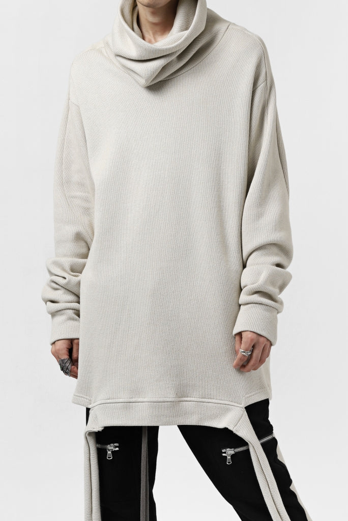 A.F ARTEFACT "möbius" IRREGULAR HEM KNIT PULLOVER HIGHNECK