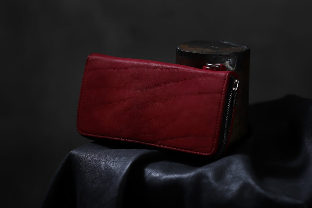 ISAMU KATAYAMA BACKLASH exclusive ROUND FASTNER WALLET / DOUBLE-SHOULDER OBJECT DYED 