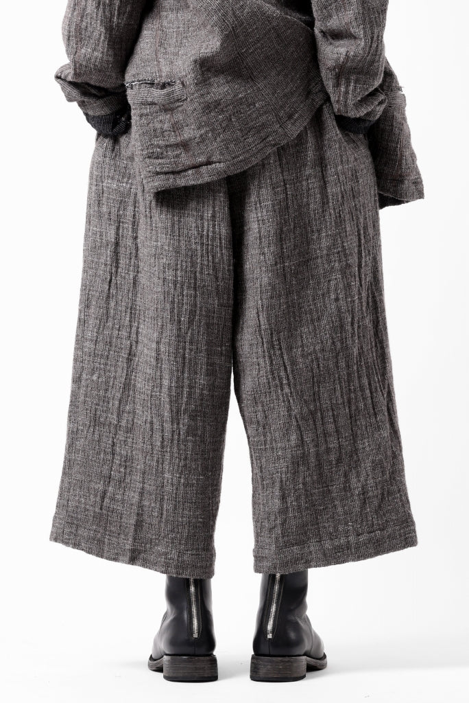 YUTA MATSUOKA baggy pants / double weave cotton wool linen