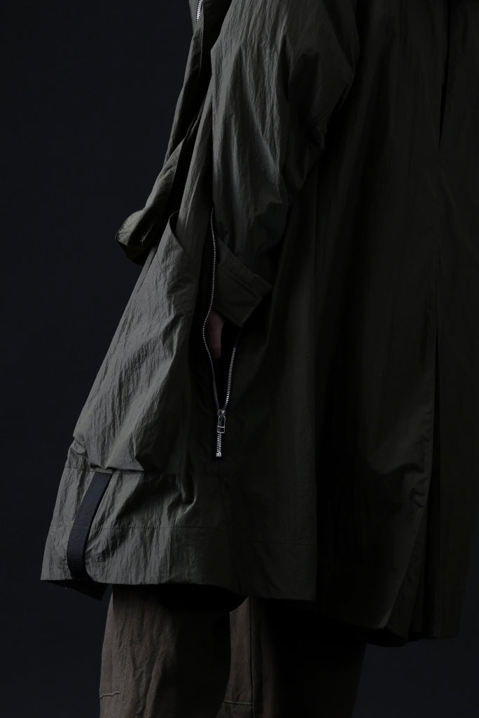 A.F ARTEFACT HOODIE LONG ZIP COAT with DETACHABLE POCKET POUCH