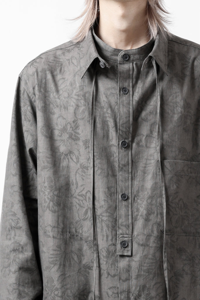 Y's for men SUMI-INK DYED FLORAL JACQUARD SHIRT