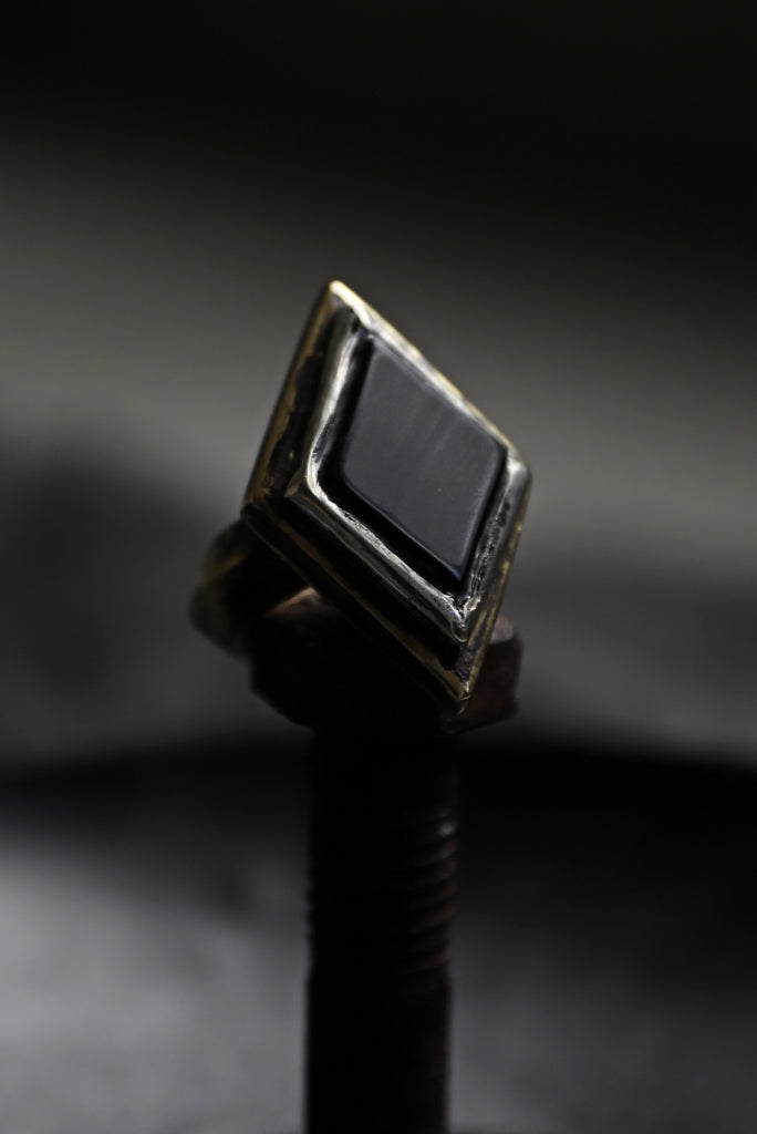 【予約商品】BLOW THE WILD BRASSES HANDFORGED by JUN UEZONO "ONYX SOUTH MEXICAN RING"