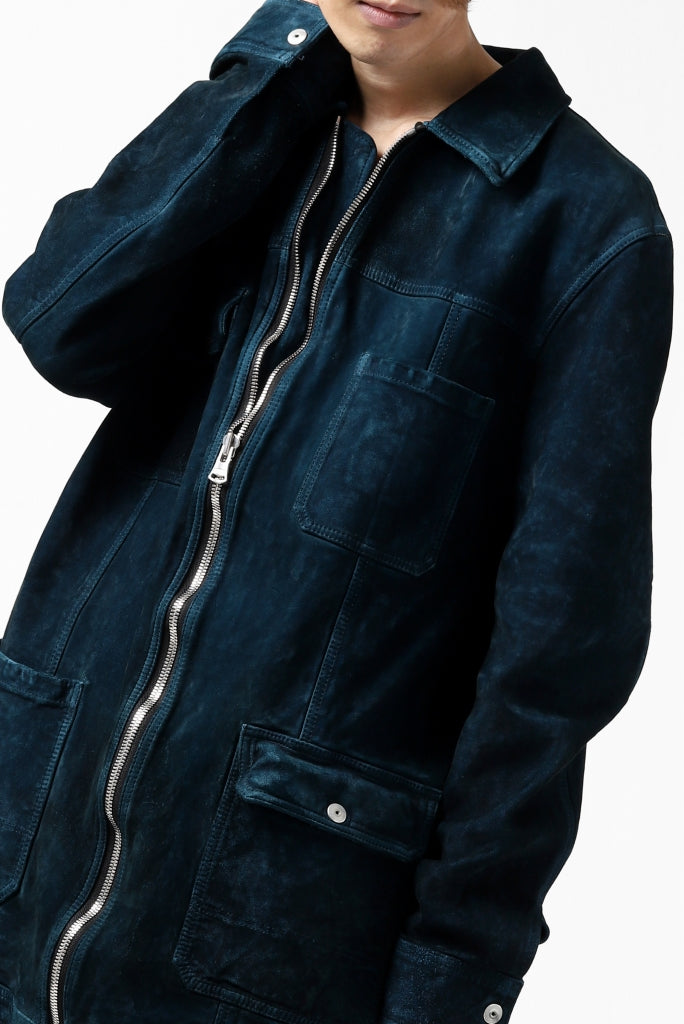 ISAMU KATAYAMA BACKLASH COVERALL JACKET / REVERSE CALF OBJECT DYED