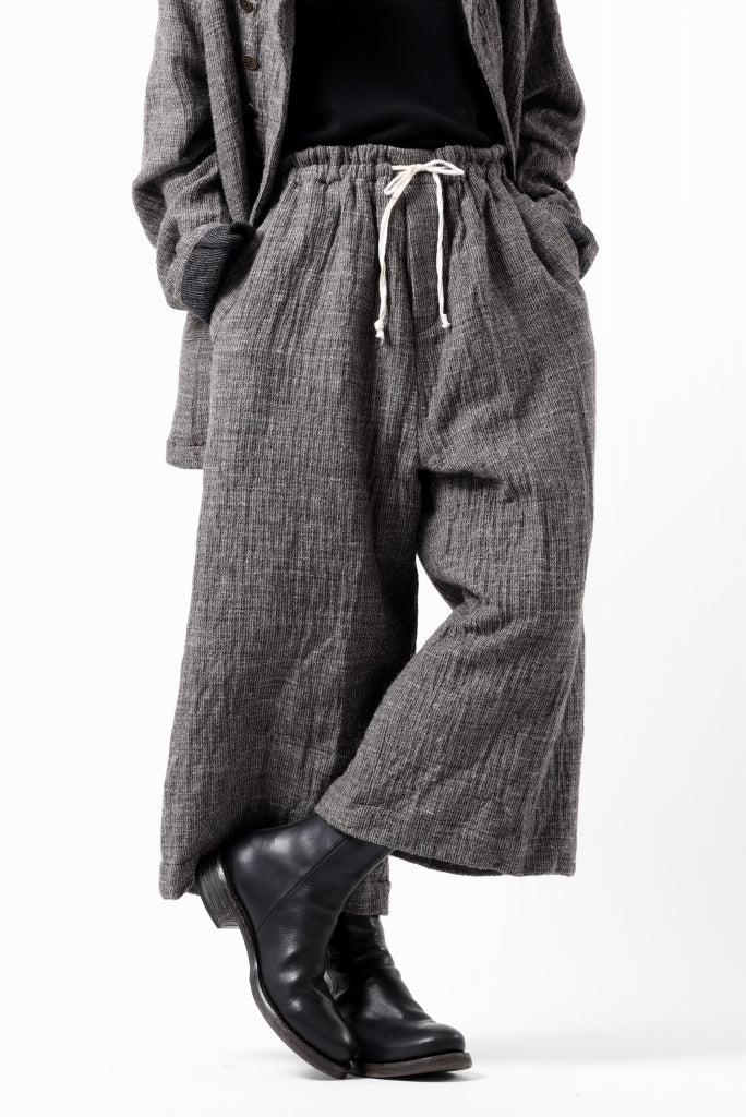 YUTA MATSUOKA baggy pants / double weave cotton wool linen