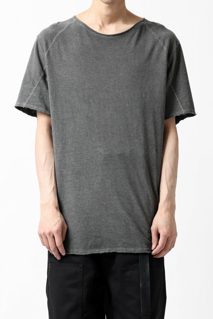 daub RAGLAN STITCH S/S CUTSEWN / COLD DYED COTTON LINEN JERSEY