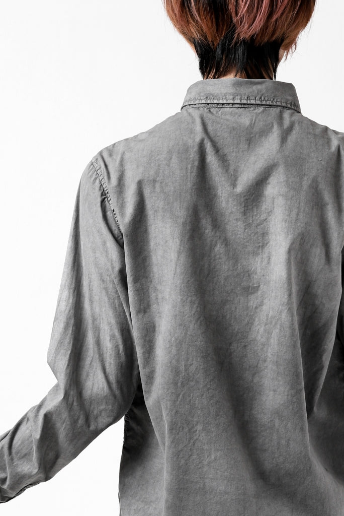 daub PLAIN COLLAR SHIRT / COLD DYED ORGANIC COTTON