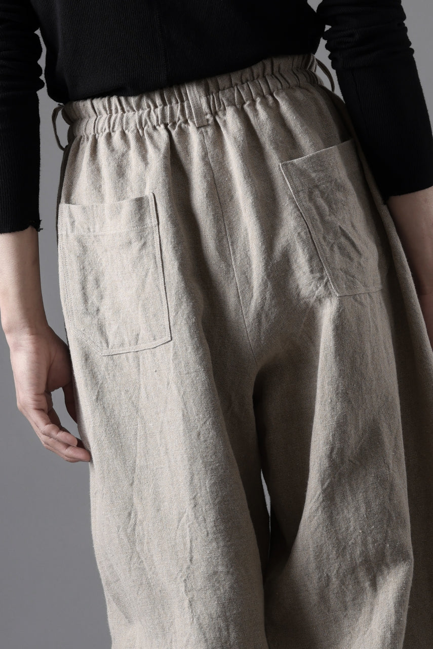 YUTA MATSUOKA dirts tapered trousers / no.14 linen canvas